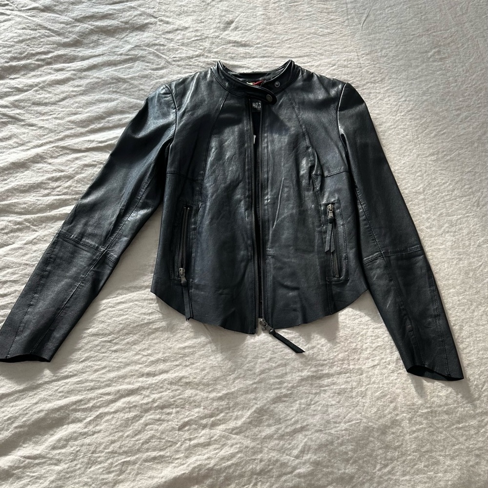 Freaky Nation biker leather jacket xs